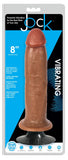 JOCK 8"  Vibrating Dildo No Balls Latte